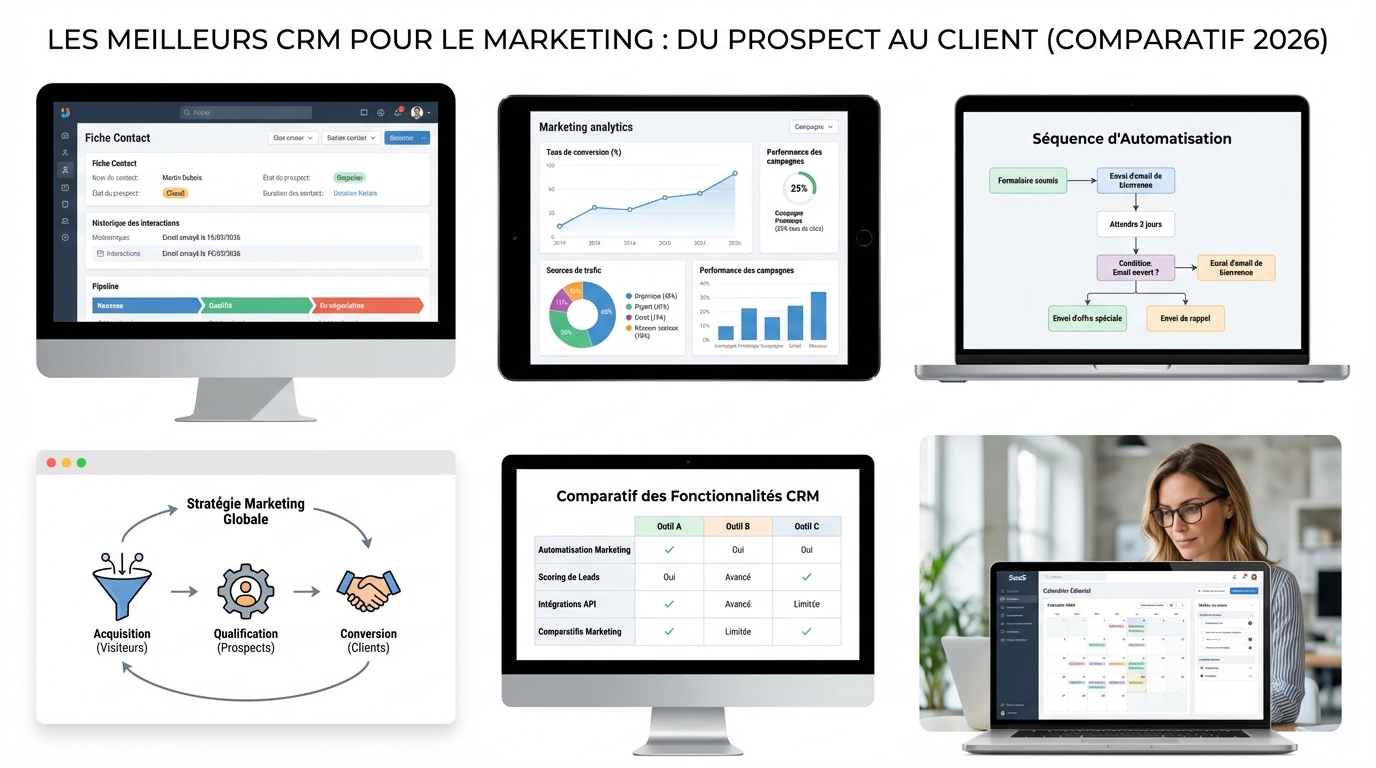 découvrez notre comparatif 2026 des meilleurs crm pour le marketing, conçus pour accompagner efficacement votre parcours du prospect au client et optimiser votre gestion commerciale.