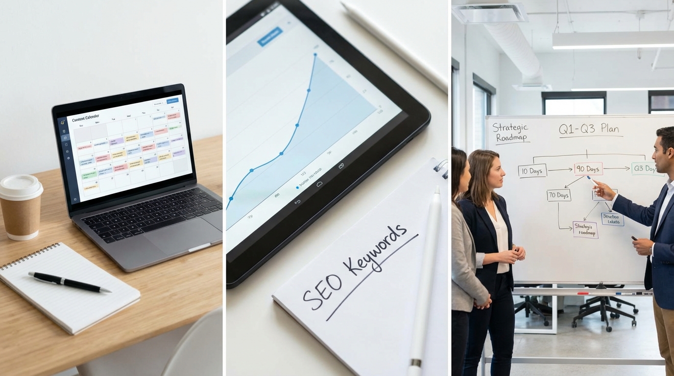 découvrez comment élaborer une stratégie digitale efficace et construire un plan marketing complet en 90 jours grâce à notre modèle inclus, étape par étape.