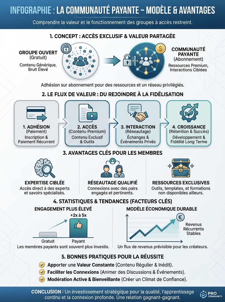 Infographie communauté payante
