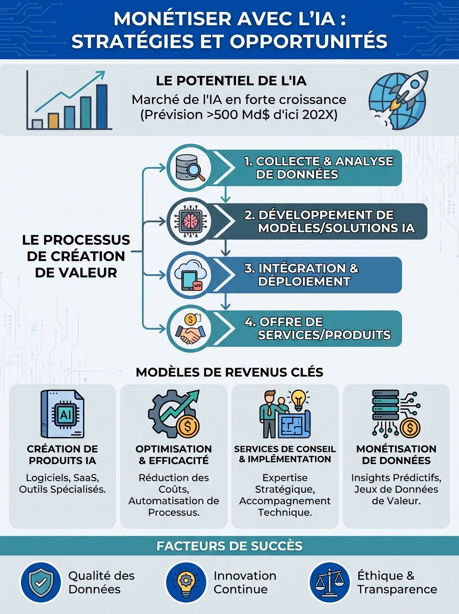 Infographie monétiser avec l'IA