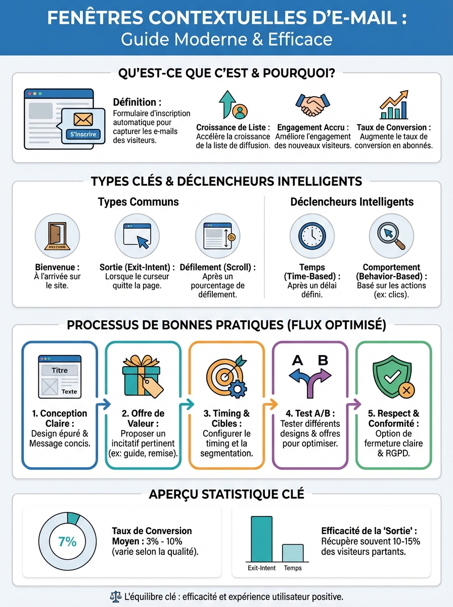 Infographie popup email