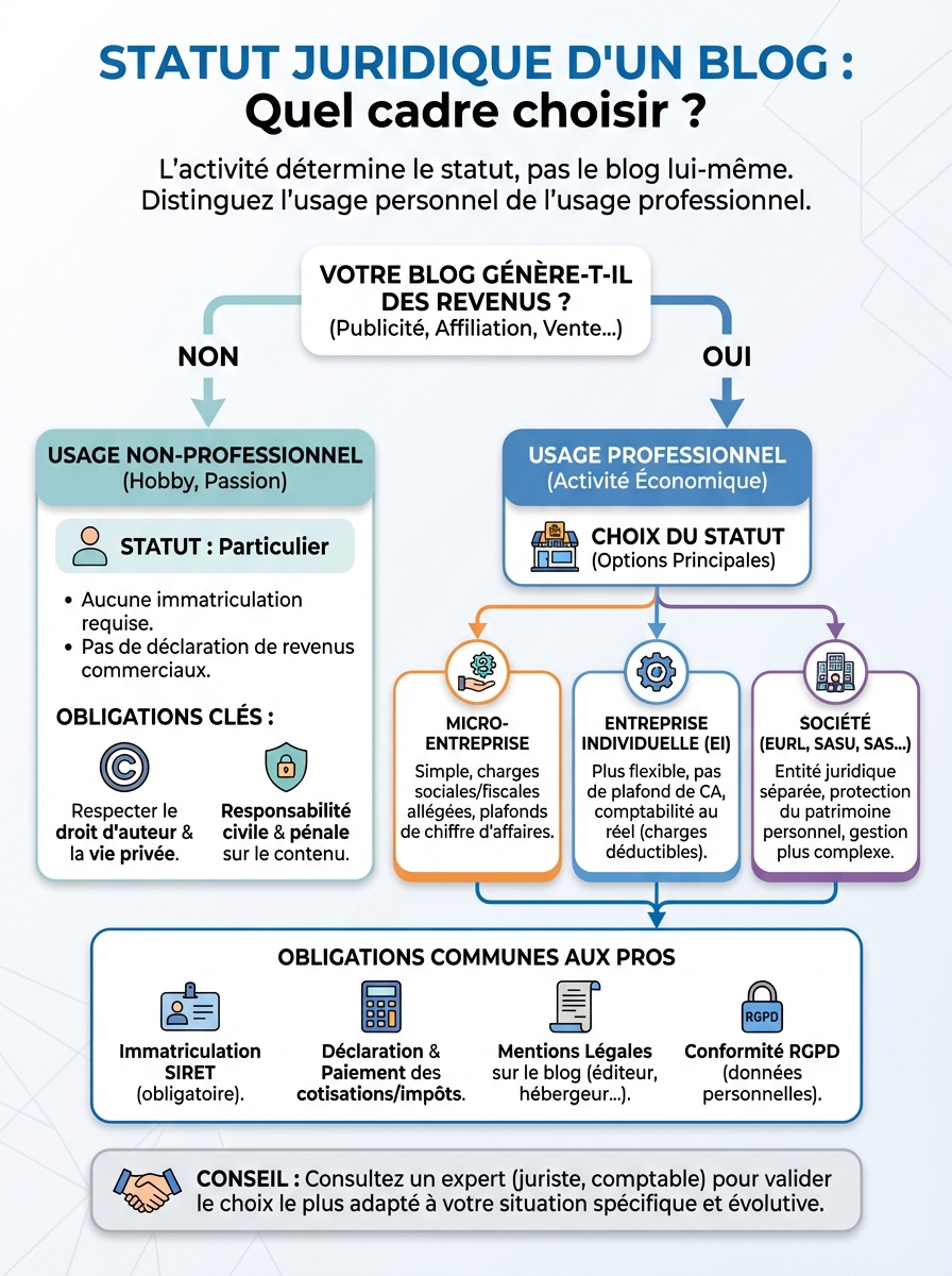 Infographie statut juridique blog