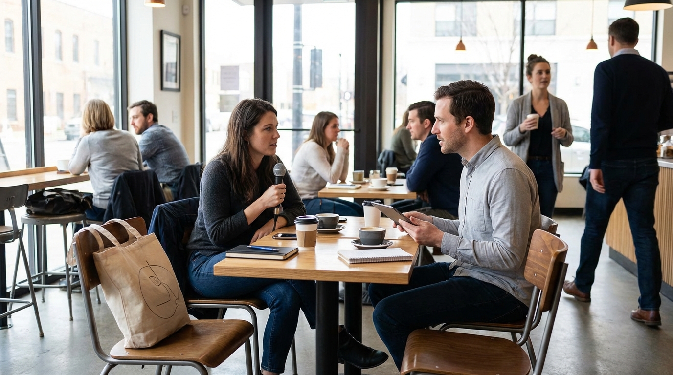 interview sponsorisée en situation réelle