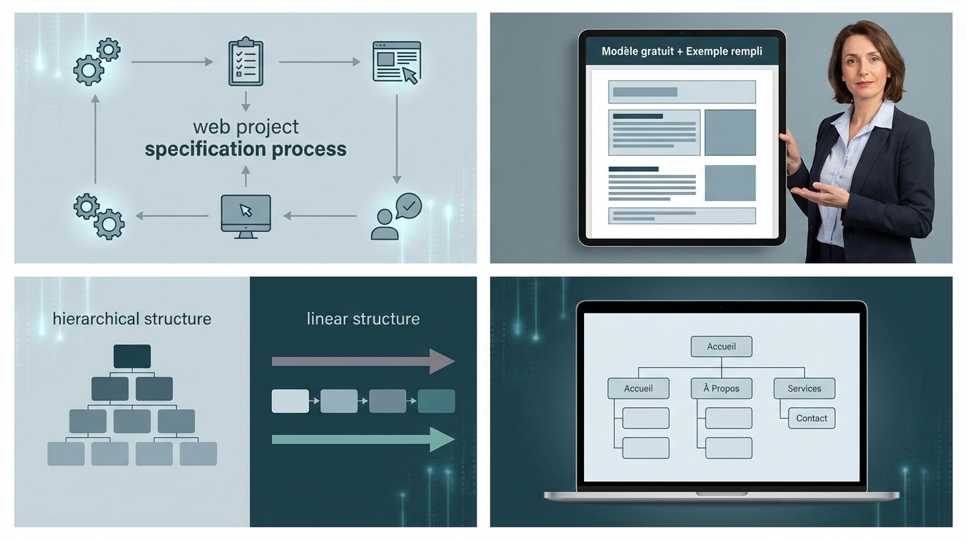 découvrez notre modèle gratuit de cahier des charges pour site web, accompagné d'un exemple rempli pour vous guider dans la création de votre projet digital.