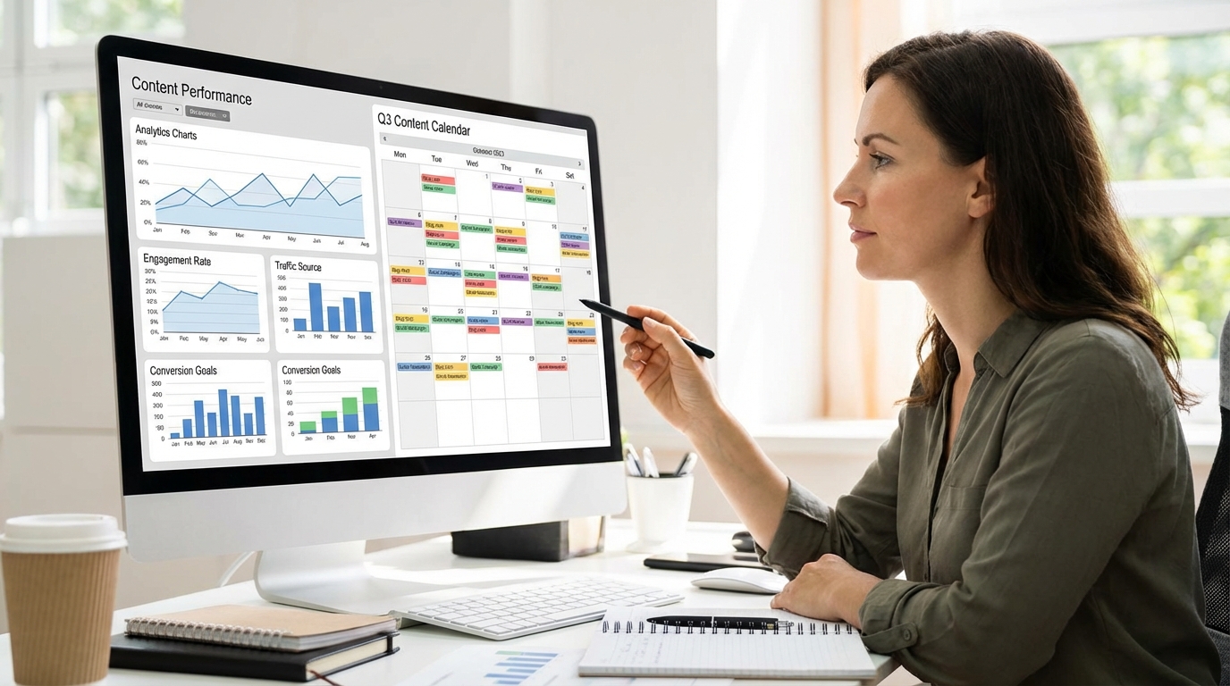 apprenez à créer une stratégie de contenu efficace avec l'ia grâce à une méthode en 7 étapes détaillées et un modèle de calendrier éditorial pour organiser vos publications.