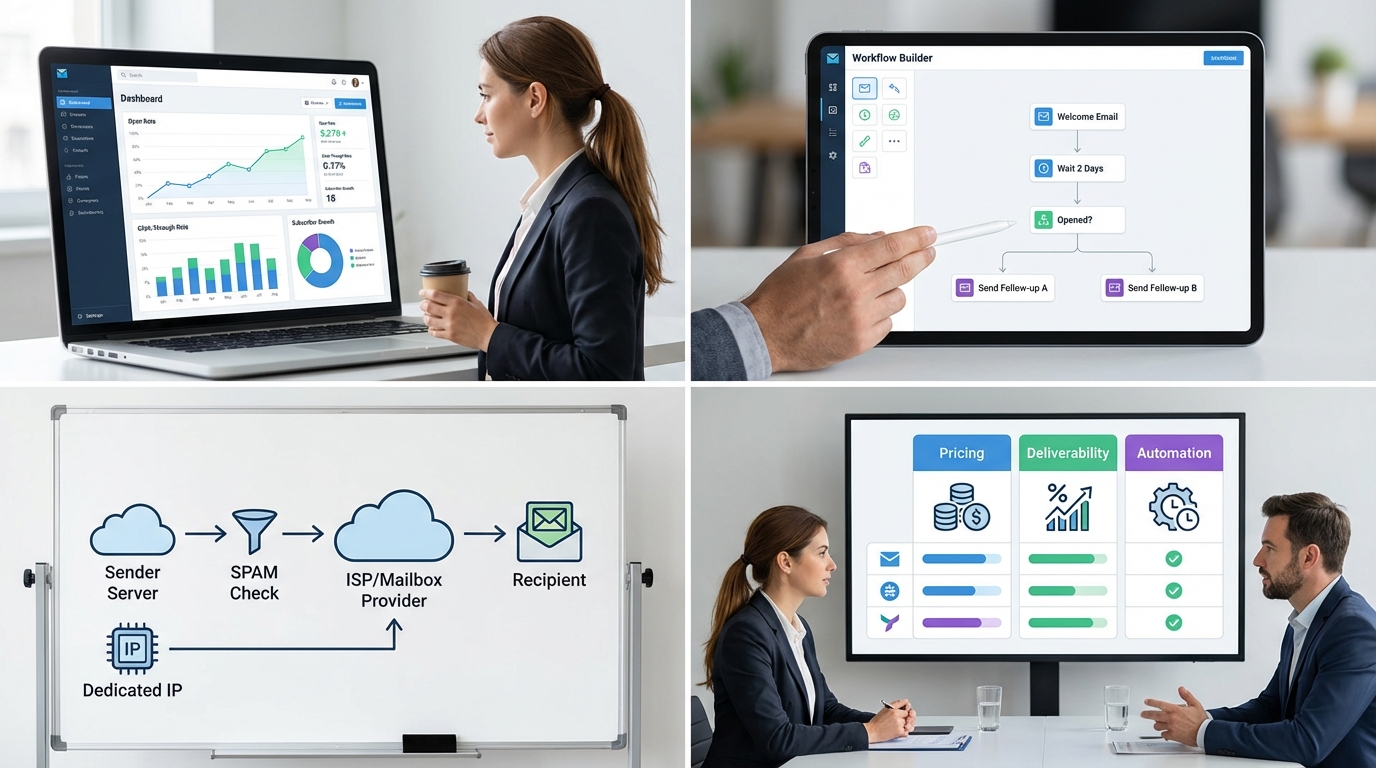 découvrez notre comparatif complet des meilleurs outils d’email marketing, avec analyse des prix, de la délivrabilité et des fonctionnalités d'automation pour choisir la solution idéale.