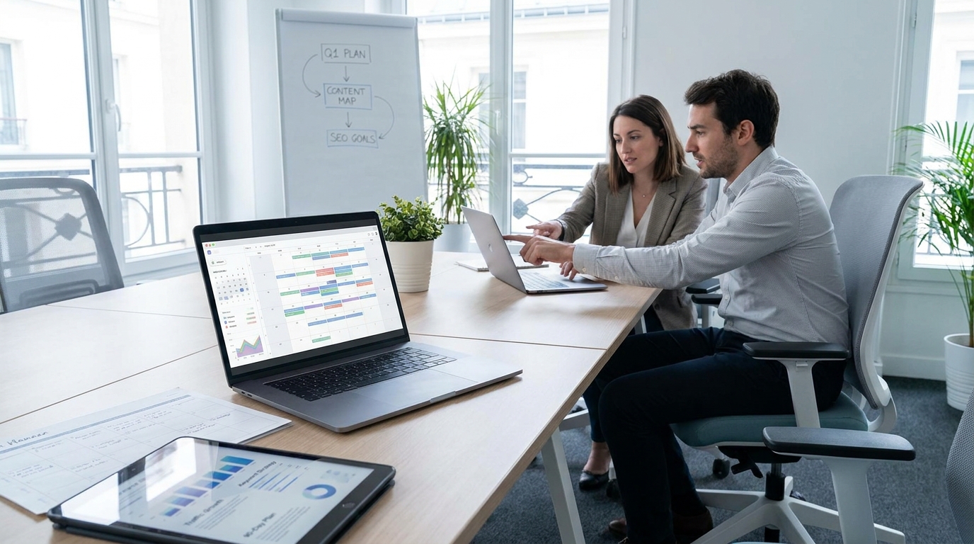 découvrez un plan de contenu seo détaillé sur 90 jours pour votre site de niche, avec un modèle pratique et un calendrier pour optimiser votre visibilité en ligne.