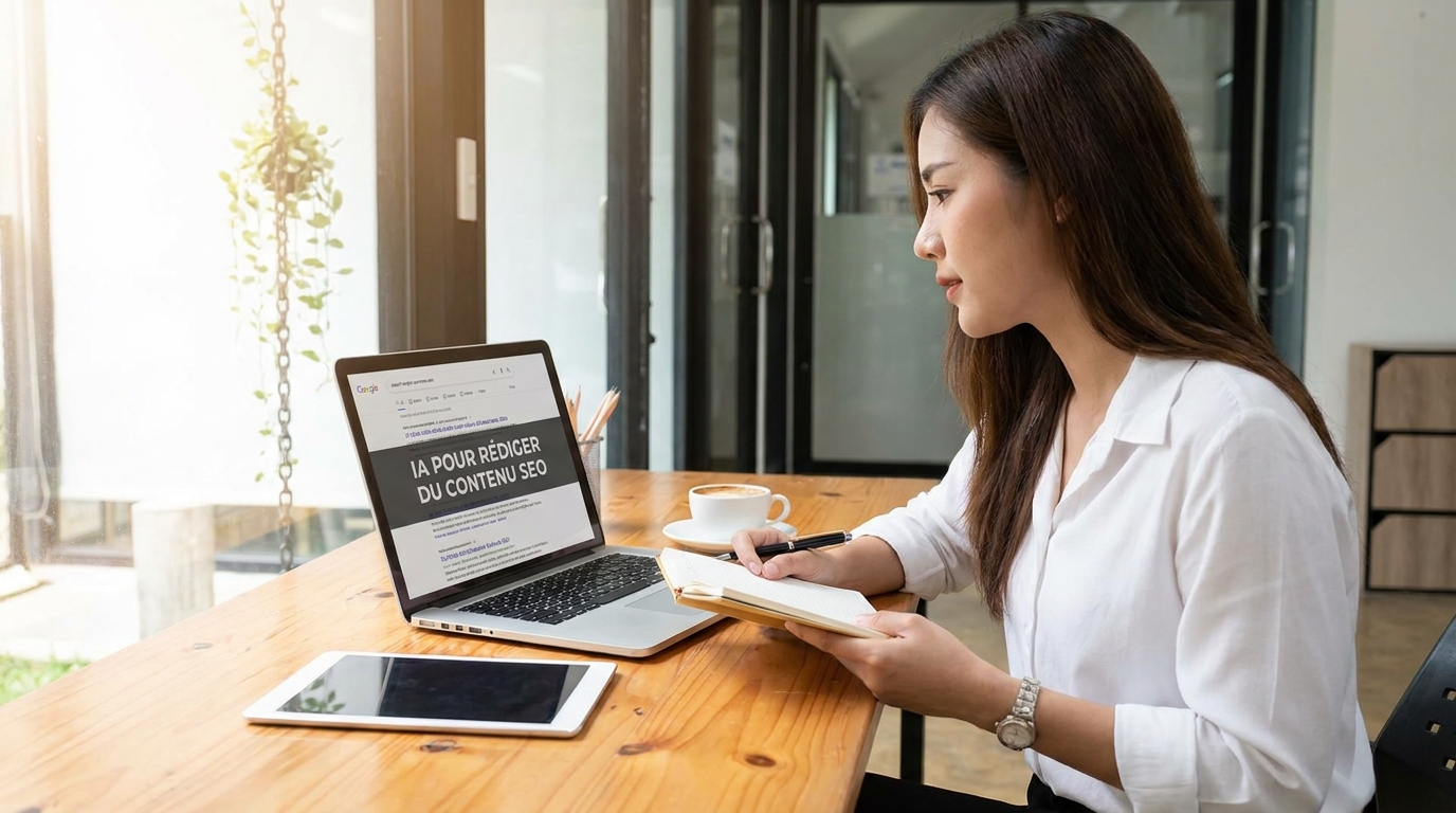 IA pour rédiger du contenu SEO - Image de couverture