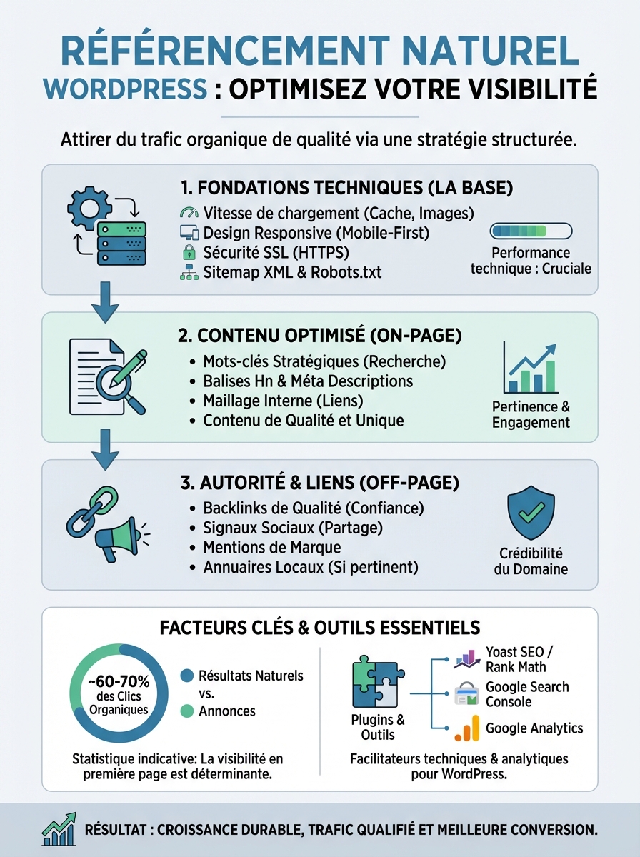 Infographie référencement naturel SEO WordPress