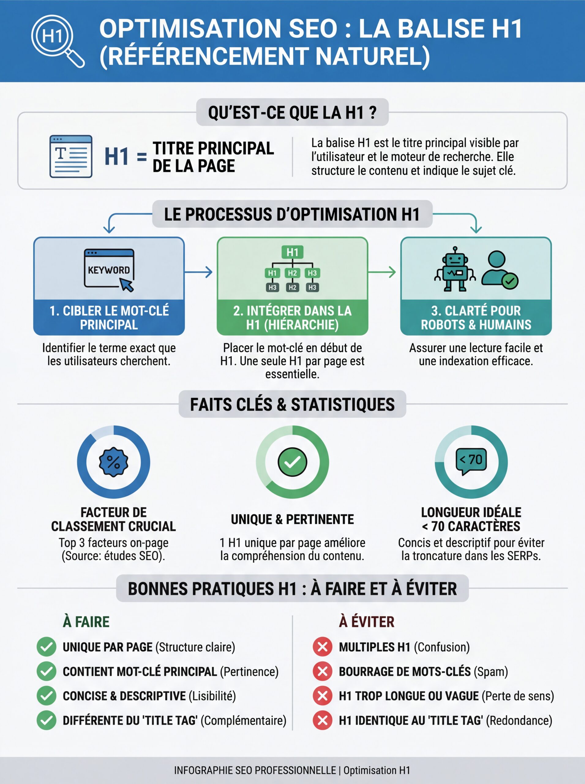 Infographie SEO référencement naturel H1