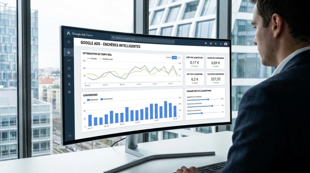 découvrez comment optimiser vos campagnes google ads grâce à l'intelligence artificielle en maîtrisant les enchères automatiques et les assets génératifs dans ce guide complet.
