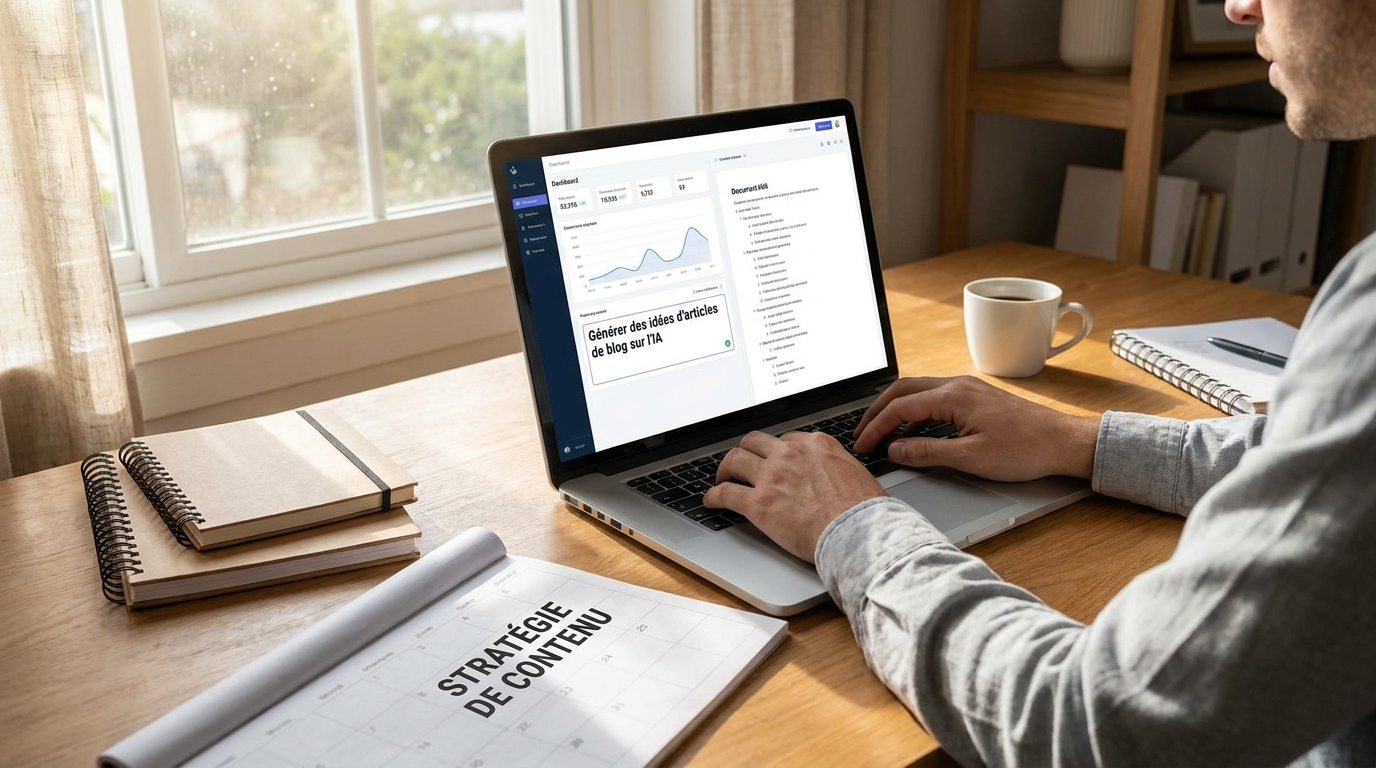 stratégie de contenu pour blog avec l'IA - Image de couverture